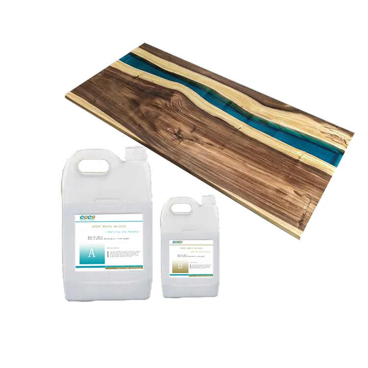 Wholesale crystal clear deep pour epoxy resin 2:1 ab epoxy resin 2:1 glue for river tables