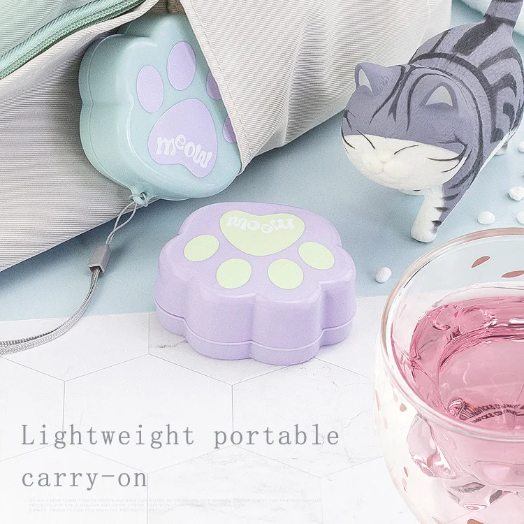 Оптовая продажа, Экологически чистая портативная пластиковая телескопическая чашка в форме кошачьей лапы