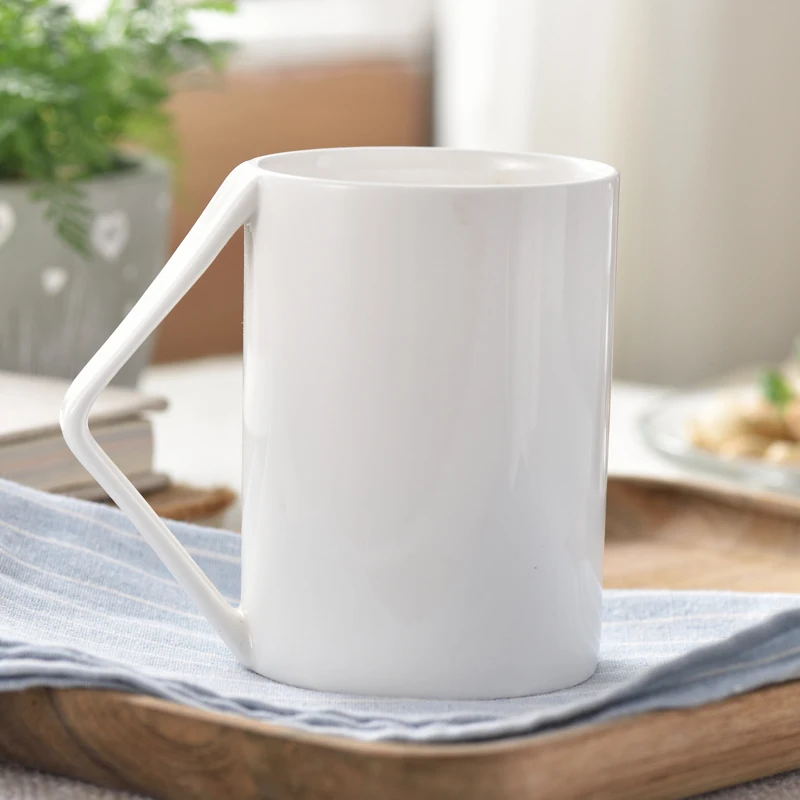 Fine bone china coffee mugs gold rim porcelain british tea mugs with gold handle 400ml tea cups