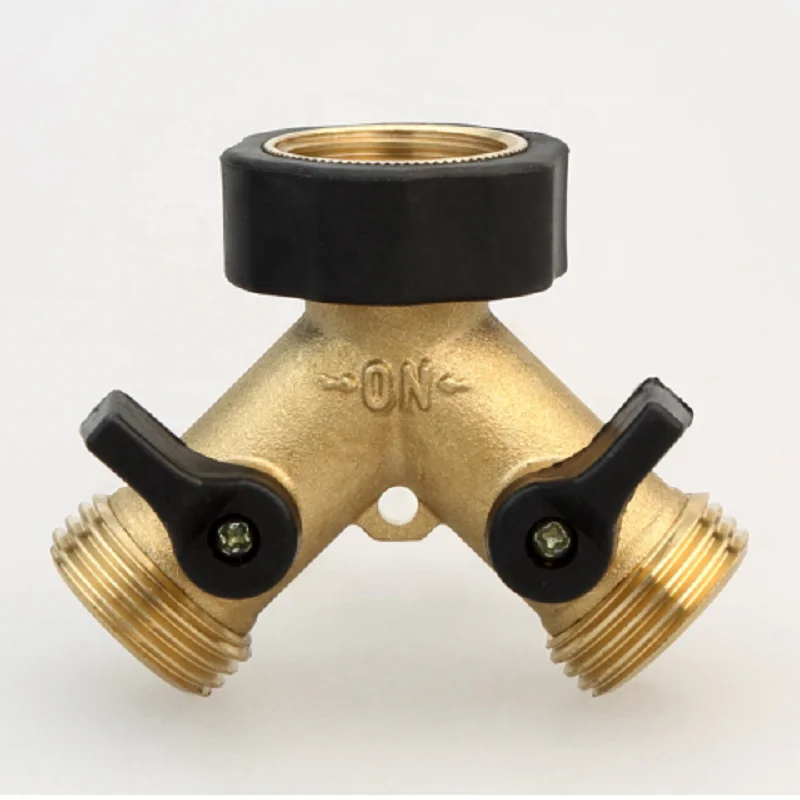 Higher quality brass garden water hose connector 3- way  manifold valve