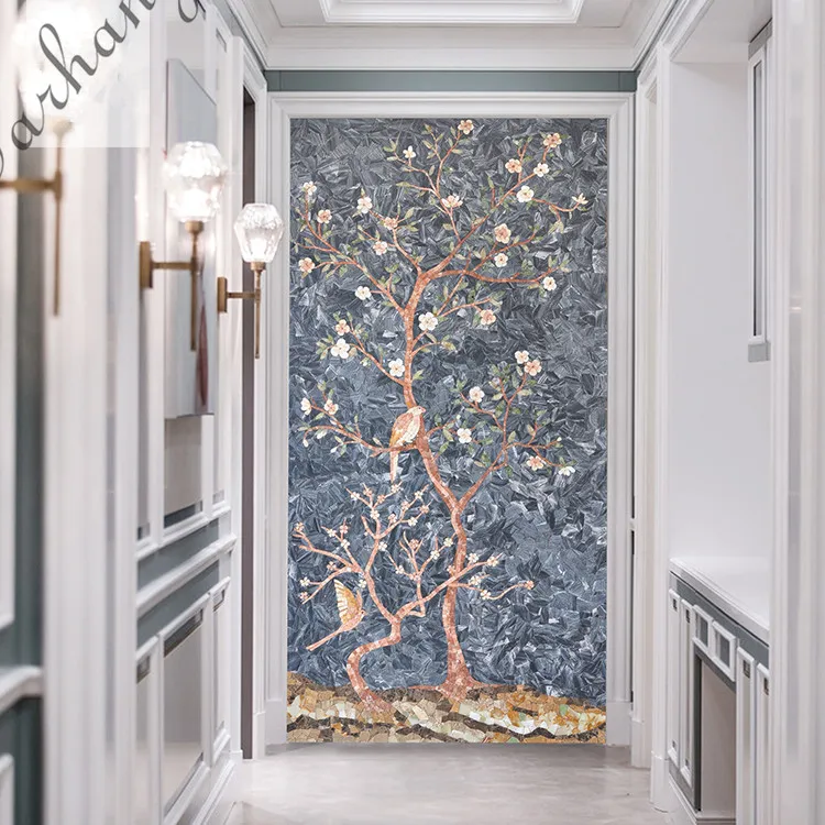 Mosaic  Stone Mural Design  Pattern Stone Mosaic Mural for wall /floor/ceiling