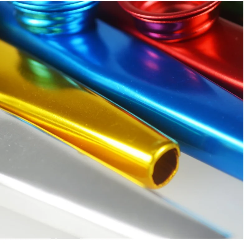 Colorful Metal Kazoo Musical Instruments Flutes Kazoo Diaphragms for Kids Music Lovers