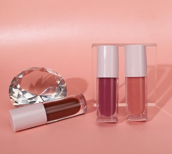 Free Sample Wholesale no logo waterproof glossy lipgloss 21 colors matte high quality vegan lip gloss