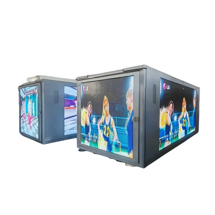 3 sides Full Color Mobile Led Vehicles Advertising Equipment Led Truck Body For Sale