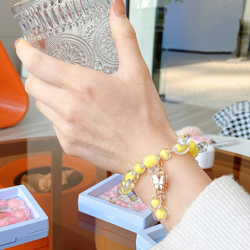 Cute Korea Style Friendship Girls Beaded anti Mosquito Repellent Bracelets Accessories for kids Adults