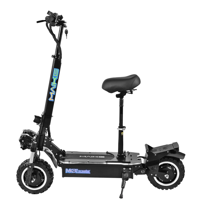 Reasonable Price maike mk8 60v e scooter with seat 11 inch big wheels 5000w dual motor fast 80km h electric scooter