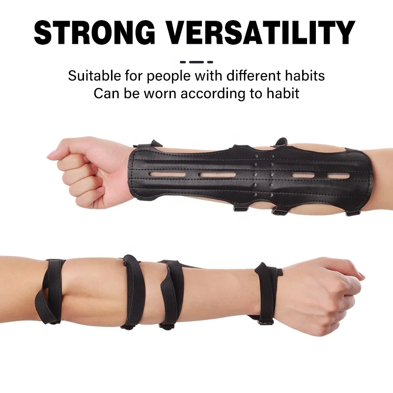 SPG Archery Arm Guard Hunting Traditional Bow And Arrow Set PU Leather Length Outdoor Sports Training Protector Equipment