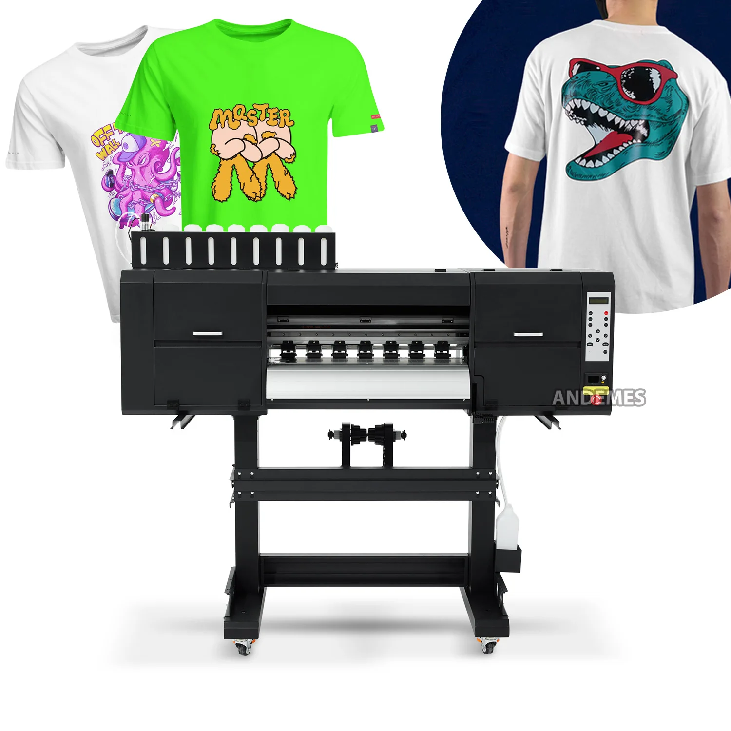 DTF Inkjet Printer A1 3 I3200 Full Set Machine Heat Transfer DTF Printer 9 Color Dtf Fluorescent t Shirt Printer