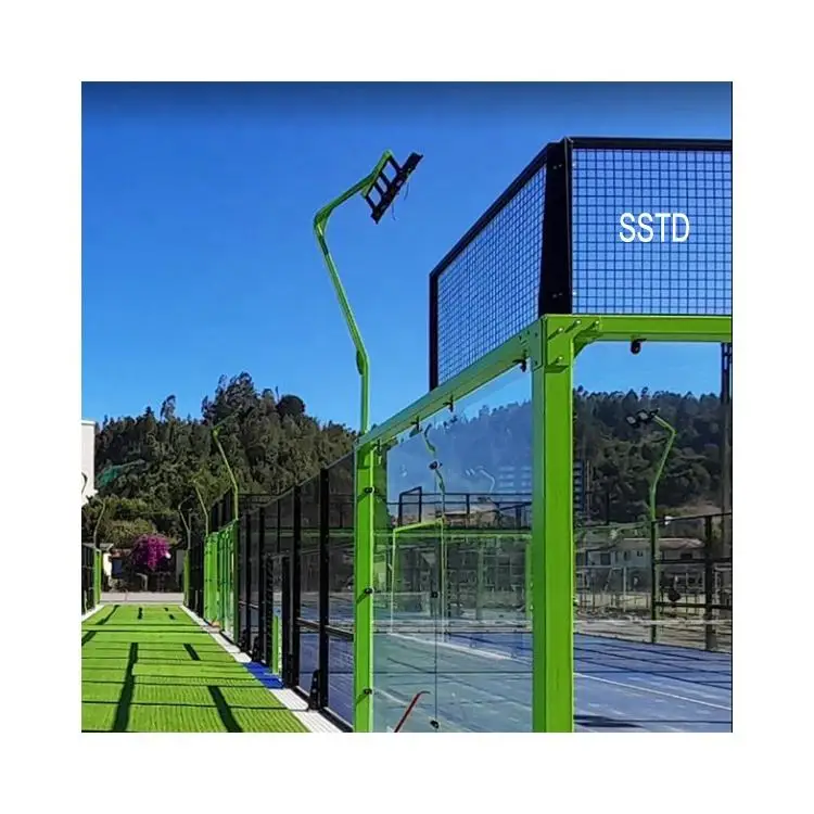 Оптовая продажа от производителя закрытый открытый корт стеклянный Padel-корт весло панорамный Padel теннисный