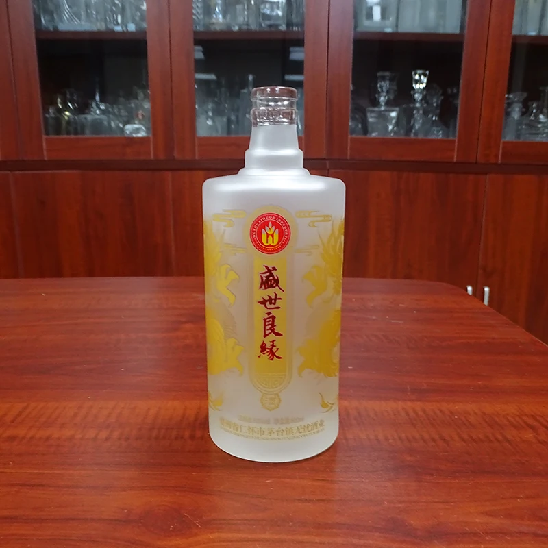 unusual 50 cl glass rum gin opaque wine bottles with custom label