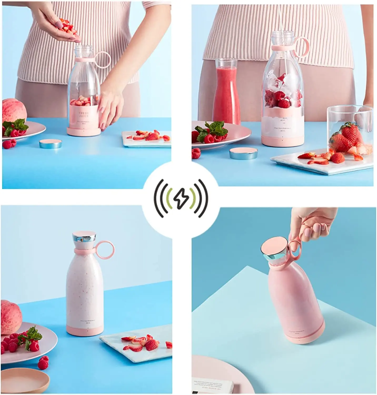 Personal Size Blender, Portable Blender, Battery Powered USB Blender