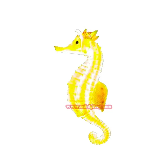 For Sale Christmas Night Scene Street LED Lighting Landscape decor Design Resin crafts Sculpture Fiberglass Seahorse Statue