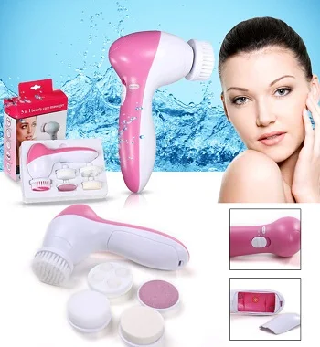 5 in 1 Handheld Facial Beauty Care Anti-Aging Reducing Wrinkle Electric Facial Cleansing Brush Face Massager