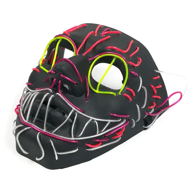 Halloween Decoration Light Up Mask Neon EL Wire Rave LED party mask
