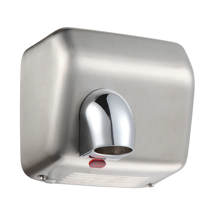 Высококомпактная автоматическая сушилка для рук с высокоскоростным мотором 24000 об/мин и антивандальным прочным корпусом из нержавеющей стали