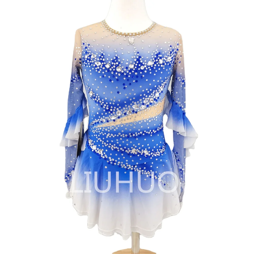 LIUHUO  Figure Skating Dress Girls Women Practice Ice Skating Skirts Customize Performance Wear Children for Girls