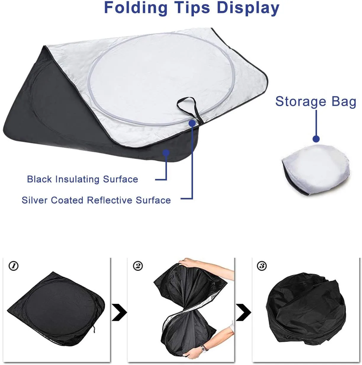 150*80cm Universal Car Front Windscreen Visor Can Shade the Sun Cut Off Ultraviolet Rays Reduce Temperature