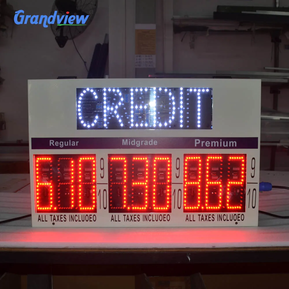 Customizable LED fuel price signs for gas stations/ LED Gas Station Petrol Price Sign/led gas pump topper price signs