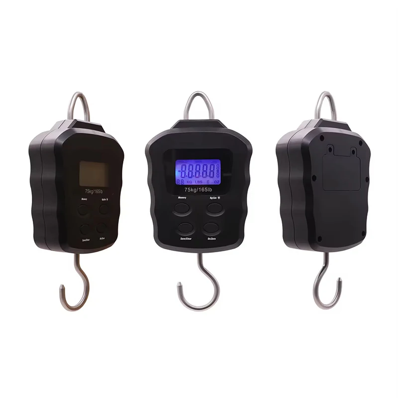 J&R Professional Heavy Duty 75KG/165LB 304 Stainless Steel Waterproof Fishing Scale with Store 50 Weights Function