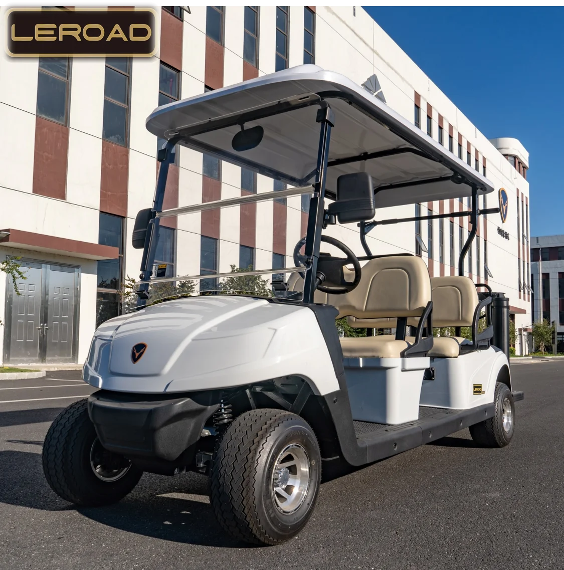 Leroad новые белые L4 гольф-кары новые экскурсионные в сложенном виде лобового стекла персонализированные цвет Электрический гольф-карт