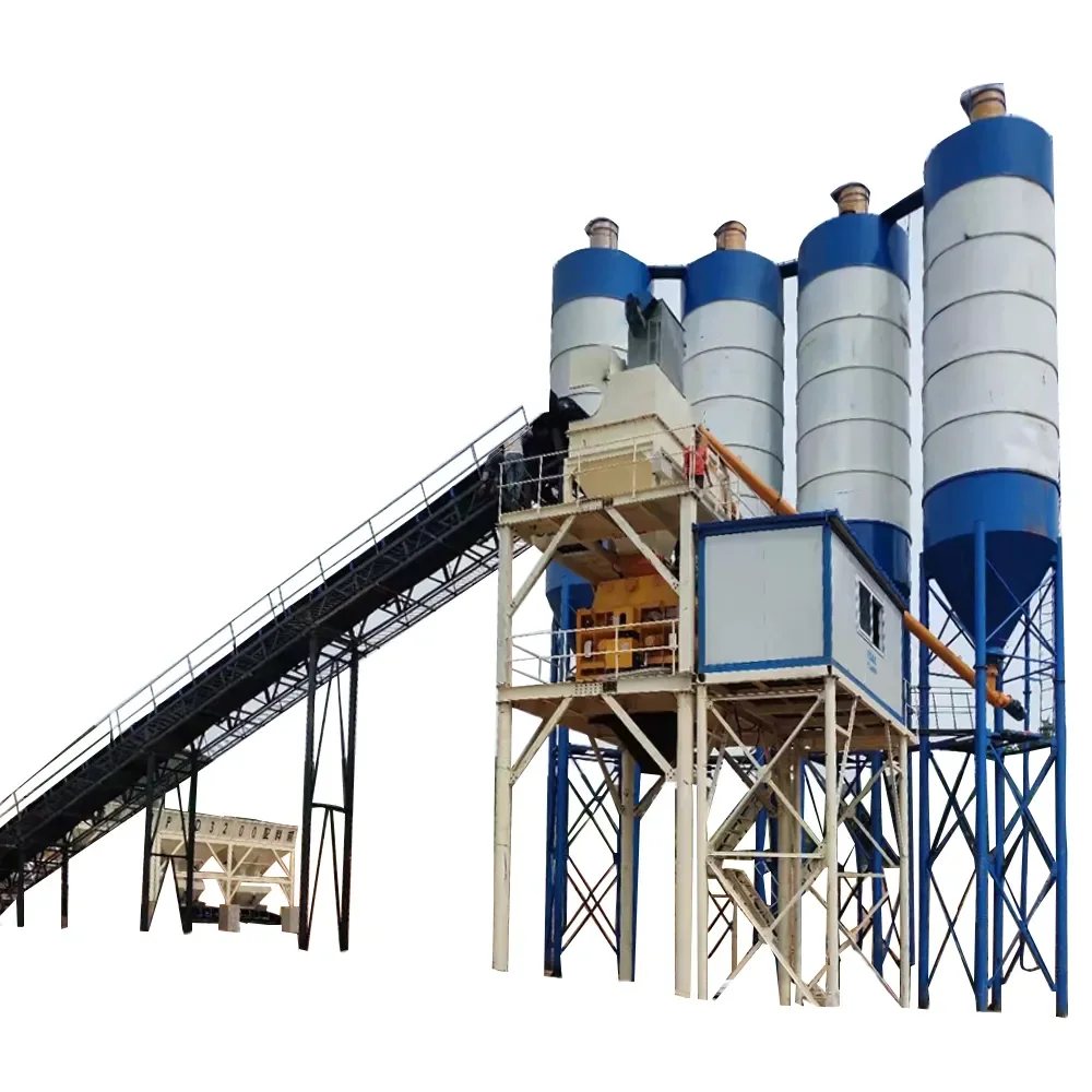 Hot-selling  HZS 90/180/240 Ready Concrete Batching Plant with Belt conveyor