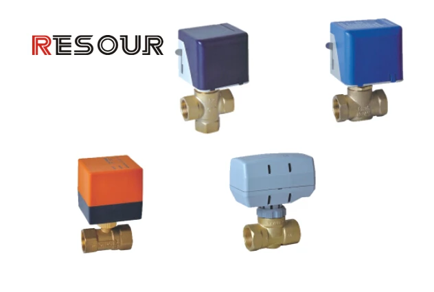 Refrigeration Parts 2 Way Ball Valve Water Control Valves Brass Stainless Steel Electric Water Motorized Valve