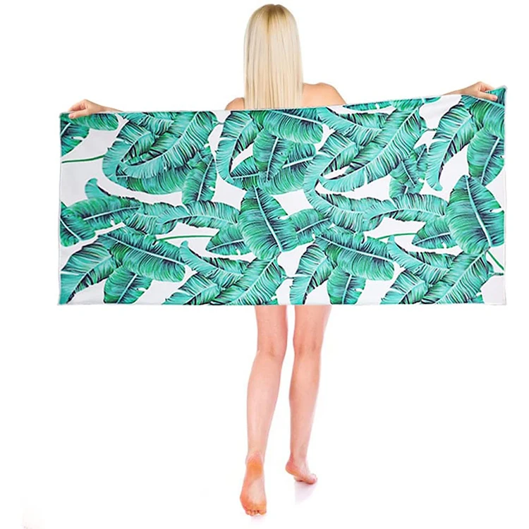 2024 Environmental Friendly Custom Design 100% Recycled Dry Fast Microfiber Recycled Beach Towels