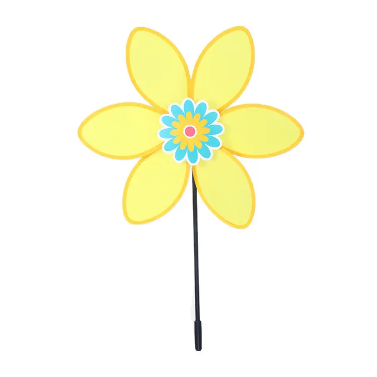 BAILING 83g Nylon Cloth Pinwheel Toys Kids Hand Held Flower Windmill Wind Spinners