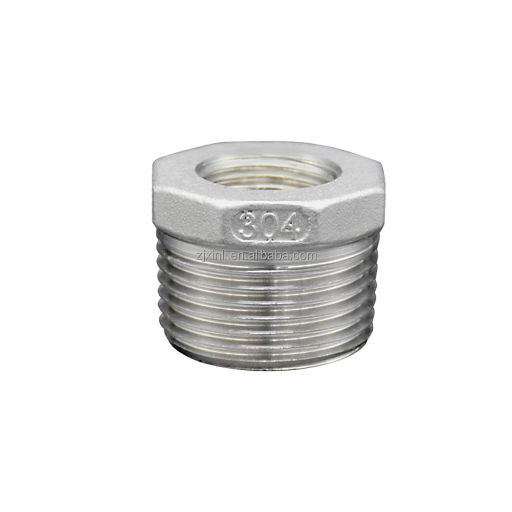 X22268 304 Stainless Steel Material Male and Female Thread of Tube Fitting Connector Bushing Adapter