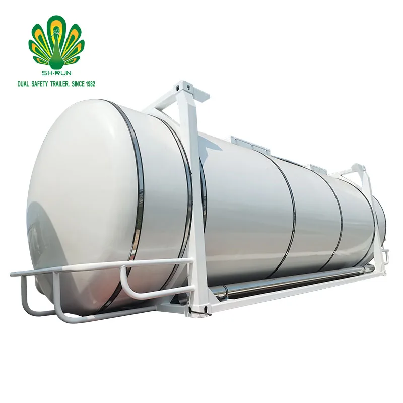 Factory price T50 T75 20 40FT carbon steel gas storage tank ISO tank container with ASME