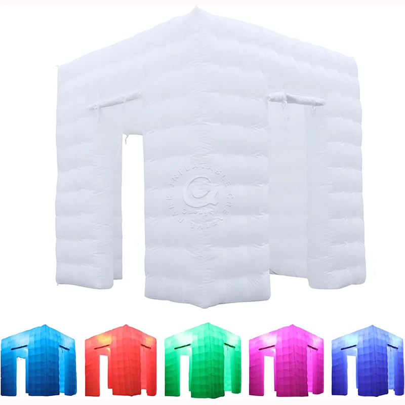 Popular Colorful Backdrop 360 Photo Booth Igloo Tent Inflatable Cube Air Tent Led White Party Tent For Sale