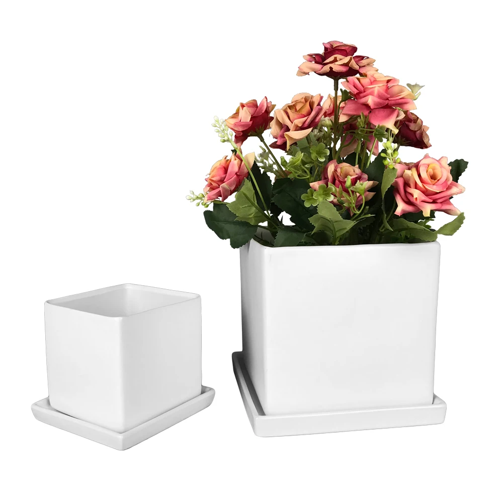 Customizable manufacture large Ceramic indoor and outdoor plant pot for nursery plants