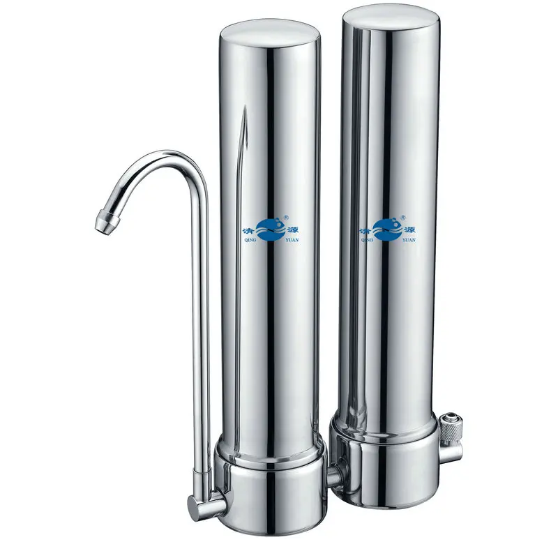 QY2-10F 2 stages kitchen faucets water filter countertop water purifier