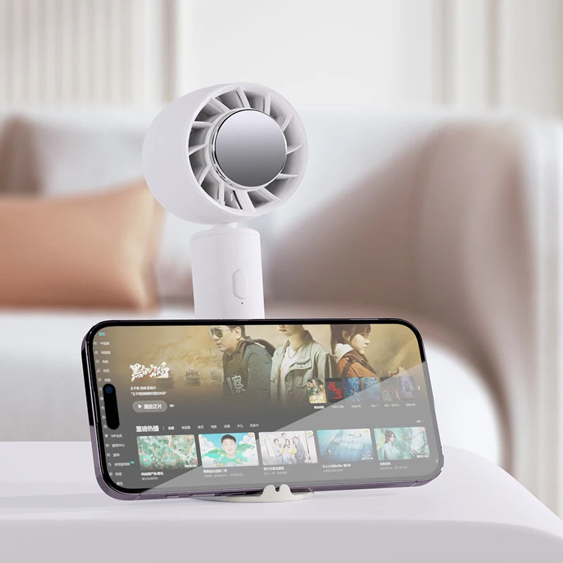 1200mAh Portable Usb Rechargeable Mini Ventilador Air Cooler Hand Held Electric Small Handheld Mini Fan with logo
