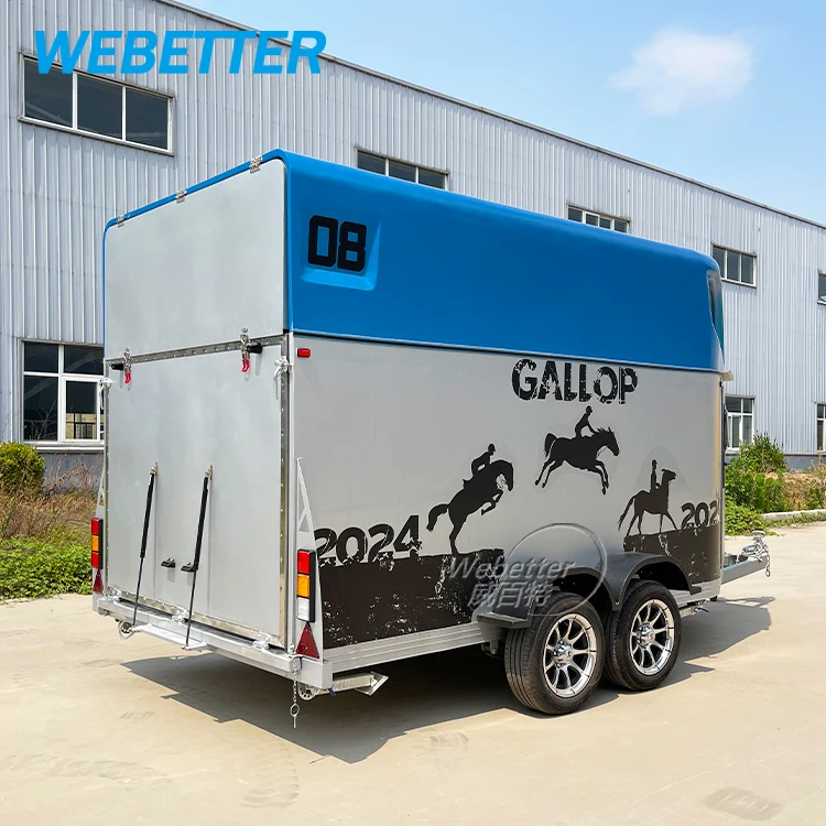 WEBETTER American Miniature Horse Trailer Transport Travelling 2 Horse Float Trailer For Sale