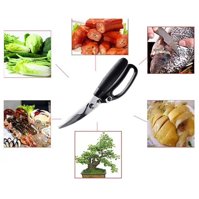 Wholesale premium quality kitchen heavy Shear stainless steel poultry shears multifunctional scissors