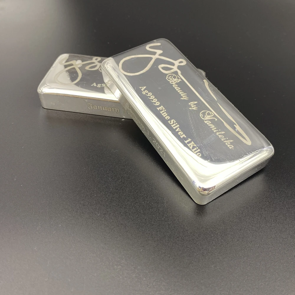 1 Kilo Premium Ag9999 Solid Silver Bar to be Customized with Your Logo