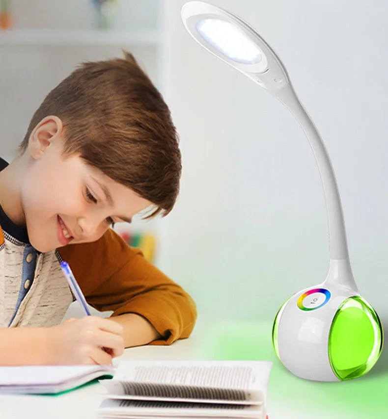 RGB colorful table lamp children reading lamp  touch sensor led  table lamp