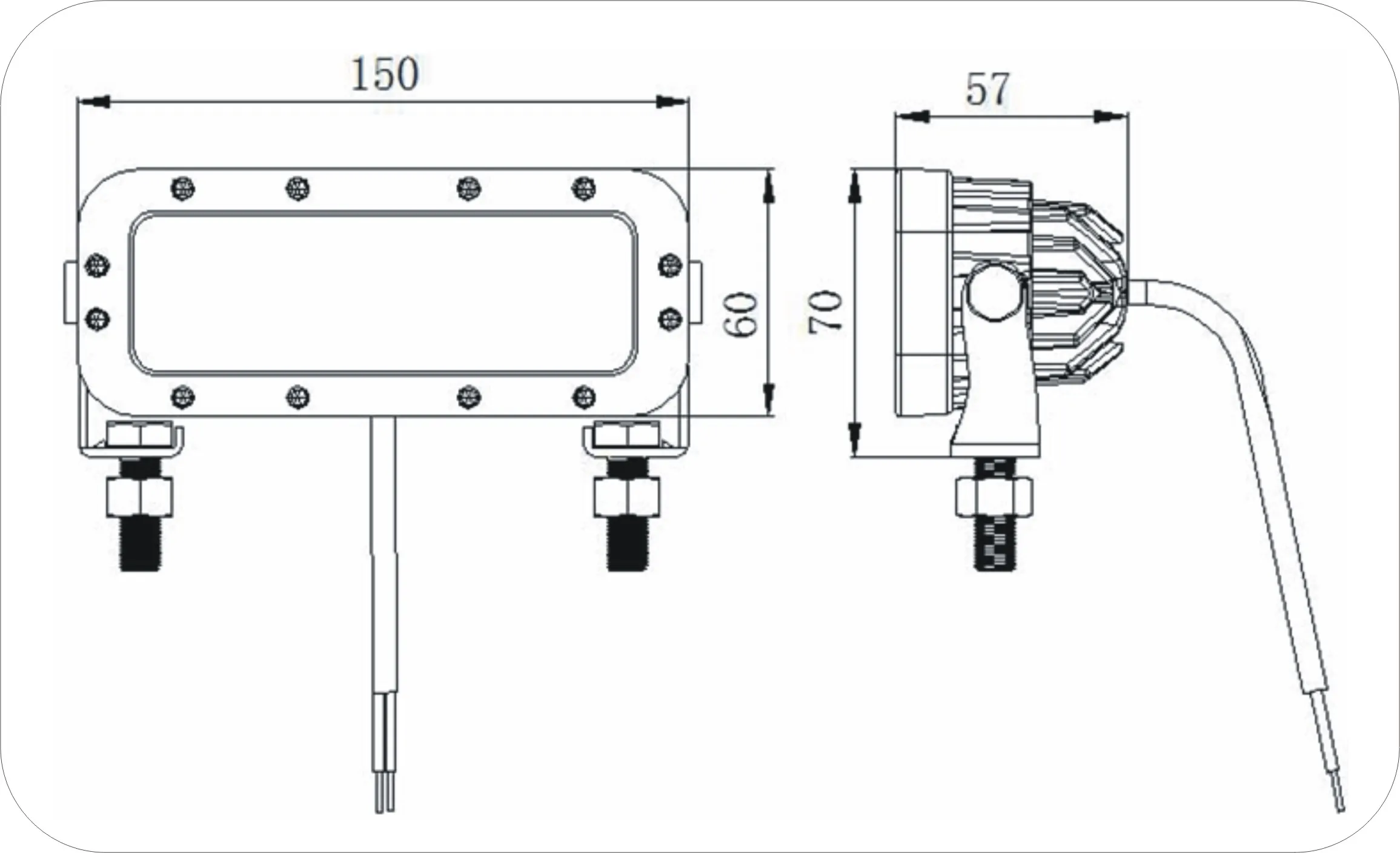 HOT SALE LED Red Stripe Zone Light For Forklift Danger Area Forklift Blue Spot Warning Lamp