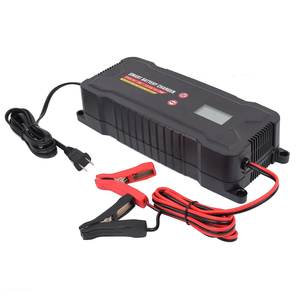 25A smart multi stage 12 volt 24 volt car deep cycle battery lead acid battery charger