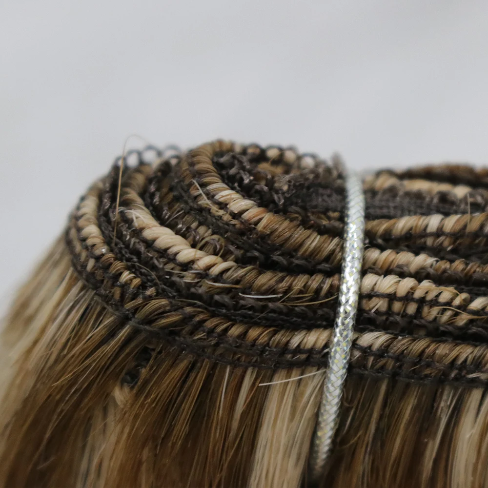 Top Quality Cuticle Intact 100% Virgin Remy Human Hair Double Drawn Machine Weft Hair Extension