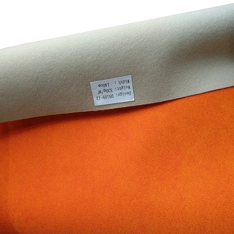 China Supplier Good Quality Orange PU Leather For Sofa Material