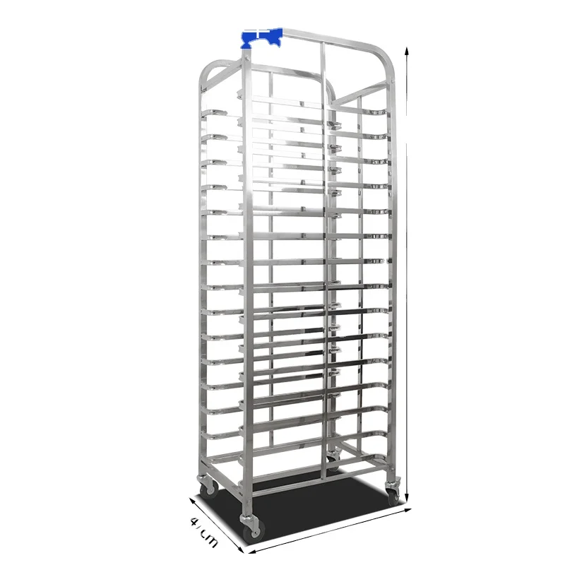 Hotel Bakery Cooling Tray Rack Stainless Steel Trolley Cart