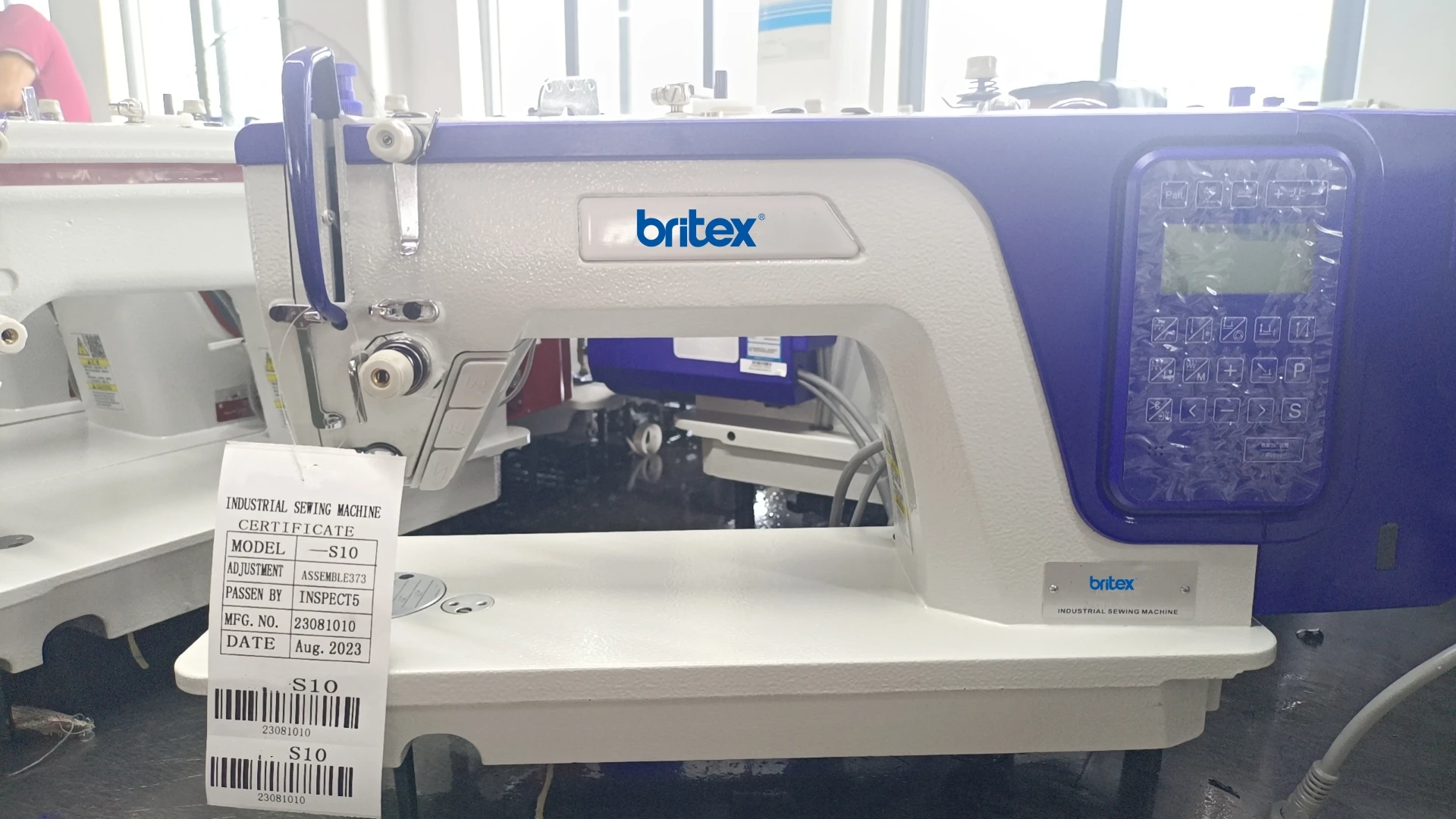 Best selling Britex BR-S10-D6 stepper motor full automatic lockstitch industrial sewing machine