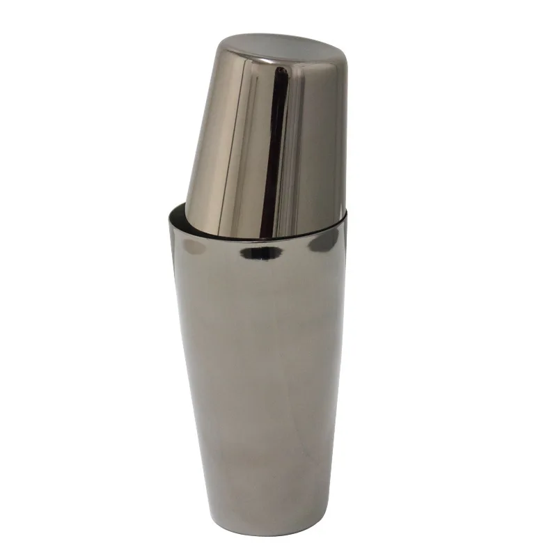 High Quality Custom Logo Black Silver Gold Copper Margarita Shaker 530ml+830ml Stainless Steel Boston Cocktail Shaker Set