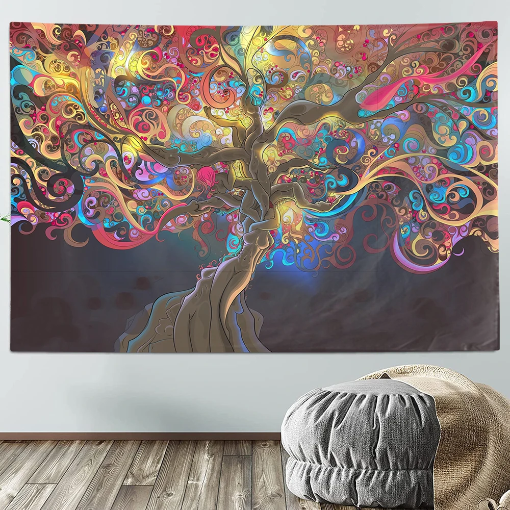 OEM ODM vintage christmas gothic art tapestry retro ladies tapestry black light fashion home decoration wall tapestry hanging