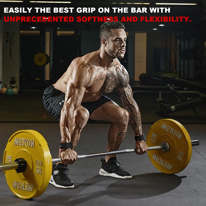Customized Anti-Slip Cowhide Palm Protector Cover Gym Fitness Exercise Wrist Wraps Leather Weight Lifting Grip