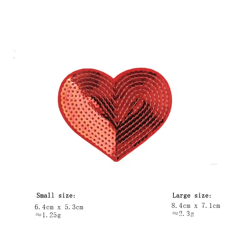 Shenglan Sequins Love Star Sewing on/Iron on Embroidered Patches Clothes Dress Hat Pants Shoes Curtain