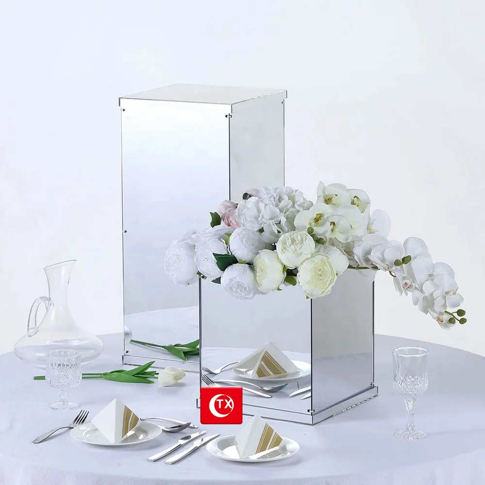 TX Acrylic Vases Wedding Centerpieces Flowers Risers Column Flower Arrangement Stand For Birthday Wedding Party Home Decoration