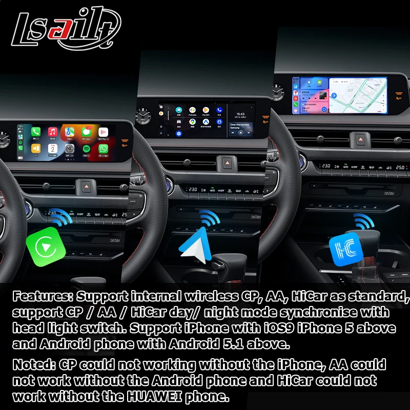 8+128GB Android 13 CarPlay Android Auto interface box video interface for Lexus UX250h UX200 2018-  by Lsailt